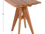 ΤΡΑΠΕΖΙ ΤΕΤΡΑΓΩΝΟ LEO HM9860.11 ΜΑΣΙΦ ΞΥΛΟ ΤΕΑΚ 60x60x75Υεκ.