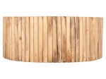 ΤΡΑΠΕΖΙ ΣΑΛΟΝΙΟΥ ΣΤΡΟΓΓΥΛΟ COOTER HM9862 ΚΛΑΔΙΑ TEAK-ΦΥΣΙΚΟ Φ100x40Υεκ.