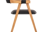 ΠΟΛΥΘΡΟΝΑ RIMINI HM9867.02 ΞΥΛΟ TEAK ΦΥΣΙΚΟ-ΜΑΥΡΟ ΣΧΟΙΝΙ & PU ΚΑΘΙΣΜΑ 60x61x76Υεκ.