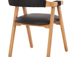 ΠΟΛΥΘΡΟΝΑ RIMINI HM9867.02 ΞΥΛΟ TEAK ΦΥΣΙΚΟ-ΜΑΥΡΟ ΣΧΟΙΝΙ & PU ΚΑΘΙΣΜΑ 60x61x76Υεκ.