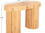 ΚΟΝΣΟΛΑ ΟΒΑΛ GATSBY HM9871 ΦΥΣΙΚΟ RATTAN ΣΕ ΦΥΣΙΚΟ ΧΡΩΜΑ 110x45x74,5Υεκ.