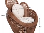 ΠΟΛΥΘΡΟΝΑ CIRCE HM9883 RATTAN ΚΑΦΕ-ΜΑΞΙΛΑΡΙΑ ΕΚΡΟΥ 100x74x112,5Υεκ.