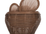 ΠΟΛΥΘΡΟΝΑ CIRCE HM9883 RATTAN ΚΑΦΕ-ΜΑΞΙΛΑΡΙΑ ΕΚΡΟΥ 100x74x112,5Υεκ.