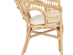 ΠΟΛΥΘΡΟΝΑ DAMPAR HM9929.04 RATTAN ΣΕ ΦΥΣΙΚΟ-ΛΕΥΚΟ ΜΑΞΙΛΑΡΙ 59x61x80Υεκ.