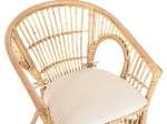 ΠΟΛΥΘΡΟΝΑ DAMPAR HM9929.04 RATTAN ΣΕ ΦΥΣΙΚΟ-ΛΕΥΚΟ ΜΑΞΙΛΑΡΙ 59x61x80Υεκ.