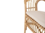 ΠΟΛΥΘΡΟΝΑ DAMPAR HM9929.04 RATTAN ΣΕ ΦΥΣΙΚΟ-ΛΕΥΚΟ ΜΑΞΙΛΑΡΙ 59x61x80Υεκ.