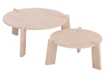 ΣΕΤ 2ΤΜΧ ΤΡΑΠΕΖΙΑ ΣΑΛΟΝΙΟΥ EQUIL HM9943.01 MDF ΜΕ ΜΕΛΑΜΙΝΗ-ΦΥΣΙΚΟ 66x66εκ + 87x87εκ