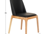 KΑΡΕΚΛΑ ΤΡΑΠΕΖΑΡΙΑΣ FURLAN HM9944.01 RUBBERWOOD-ΜΑΥΡΟ PU 54,5x58x86Υεκ