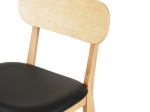 KΑΡΕΚΛΑ ΤΡΑΠΕΖΑΡΙΑΣ SEKOR HM9945.01 RUBBERWOOD-ΜΑΥΡΟ PU 50x50x80Υεκ.