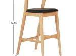 ΣΚΑΜΠΟ ΜΠΑΡ NAMI HM9952.01 RUBBERWOOD ΣΕ ΟΑΚ-ΜΑΥΡΟ PU 47,5x59x102,5Υεκ.