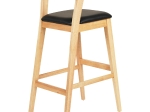 ΣΚΑΜΠΟ ΜΠΑΡ NAMI HM9952.01 RUBBERWOOD ΣΕ ΟΑΚ-ΜΑΥΡΟ PU 47,5x59x102,5Υεκ.