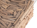 ΤΡΑΠΕΖΙ ΣΑΛΟΝΙΟΥ ΤΕΤΡΑΓΩΝΟ SPARROW HM9960 DRIFTWOOD--ΓΥΑΛΙ 95x95x51,5Υεκ.