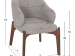 ΚΑΡΕΚΛΑ ABAI HM9971.03 RUBBERWOOD ΣΕ ΚΑΡΥΔΙ-ΑΝΟΙΧΤΟ ΓΚΡΙ ΜΠΟΥΚΛΕ 65x63x79Υεκ