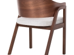 ΚΑΡΕΚΛΑ NERO HM9972 RUBBERWOOD ΣΕ ΚΑΡΥΔΙ-ΓΚΡΙ ΥΦΑΣΜΑ ΚΑΘΙΣΜΑ 56x56x78Yεκ.