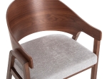 ΚΑΡΕΚΛΑ NERO HM9972 RUBBERWOOD ΣΕ ΚΑΡΥΔΙ-ΓΚΡΙ ΥΦΑΣΜΑ ΚΑΘΙΣΜΑ 56x56x78Yεκ.