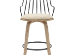 ΣΚΑΜΠΟ ΜΠΑΡ JUDI HM9985.01 WHITE WASH Κ.Π.-ΜΑΥΡΟ ΜΕΤΑΛΛΟ-ΜΠΕΖ ΥΦΑΣΜΑ 48x52x92Υεκ