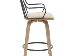 ΣΚΑΜΠΟ ΜΠΑΡ JUDI HM9985.01 WHITE WASH Κ.Π.-ΜΑΥΡΟ ΜΕΤΑΛΛΟ-ΜΠΕΖ ΥΦΑΣΜΑ 48x52x92Υεκ