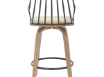 ΣΚΑΜΠΟ ΜΠΑΡ JUDI HM9985.01 WHITE WASH Κ.Π.-ΜΑΥΡΟ ΜΕΤΑΛΛΟ-ΜΠΕΖ ΥΦΑΣΜΑ 48x52x92Υεκ