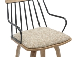ΣΚΑΜΠΟ ΜΠΑΡ JUDI HM9985.01 WHITE WASH Κ.Π.-ΜΑΥΡΟ ΜΕΤΑΛΛΟ-ΜΠΕΖ ΥΦΑΣΜΑ 48x52x92Υεκ