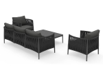 ΣΕΤ ΣΑΛΟΝΙ ΕΞΩΤΕΡΙΚΟΥ ΧΩΡΟΥ 4ΤΜΧ POLARIS SM6211.01 ΓΚΡΙ ΑΛΟΥΜΙΝΙΟ-ΣΧΟΙΝΙ-OLEFIN