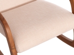 ΠΟΛΥΘΡΟΝΑ ΚΟΥΝΙΣΤΗ ROCKER SM9965 ΞΥΛΟ TEAK ΦΥΣΙΚΟ-ΥΠΟΛΕΥΚΟ ΥΦΑΣΜΑ 64x81x72Υεκ.