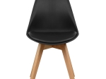 ΚΑΡΕΚΛΑ LORA 47X56.6X82CM ΜΑΥΡΟ ΜΕ ΞΥΛΙΝΑ ΠΟΔΙΑ
