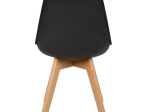 ΚΑΡΕΚΛΑ LORA 47X56.6X82CM ΜΑΥΡΟ ΜΕ ΞΥΛΙΝΑ ΠΟΔΙΑ