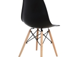 ΚΑΡΕΚΛΑ STEFAN 46.5X53X82CM ΜΑΥΡΟ ΜΕ ΞΥΛΙΝΑ ΠΟΔΙΑ