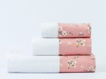 Borea Πετσέτες Σετ 3ΤΜΧ Jasmine 70 x 140 / 50 x 90 / 30 x 50 cm Πετρόλ