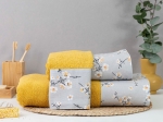 Borea Πετσέτες Σετ 3ΤΜΧ Jasmine 70 x 140 / 50 x 90 / 30 x 50 cm Πετρόλ