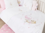 Borea Πετσέτες Σετ 2ΤΜΧ Sweet Dreams Baby Λευκό-Ροζ 70 x 120 / 30 x 50 cm Λευκό-Ροζ