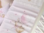 Borea Κουβέρτα Πικέ Κούνιας Sweet Dreams Baby Λευκό-Ροζ 110 x 140 cm Λευκό-Ροζ