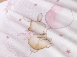 Borea Κουβέρτα Πικέ Κούνιας Sweet Dreams Baby Λευκό-Ροζ 110 x 140 cm Λευκό-Ροζ