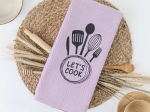Borea Ποτηρόπανα Κουζίνας Waffle Let's Cook 50 x 70 cm Μπεζ