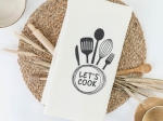 Borea Ποτηρόπανα Κουζίνας Waffle Let's Cook 50 x 70 cm Μπλε