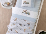 Borea Κουβερλί Κούνιας Toys 110 x 140 cm Σιέλ