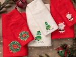 Borea Πετσέτες Χριστουγεννιάτικες Σετ 2ΤΜΧ Christmas Tree Εκρού 50 x 90 / 30 x 50 cm Εκρού