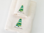 Borea Πετσέτες Χριστουγεννιάτικες Σετ 2ΤΜΧ Christmas Tree Εκρού 50 x 90 / 30 x 50 cm Εκρού