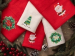 Borea Πετσέτες Χριστουγεννιάτικες Σετ 2ΤΜΧ Christmas Tree Κόκκινο 50 x 90 / 30 x 50 cm Κόκκινο
