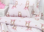 Borea Κουβερλί Σετ Little Queen Μονό 160 x 220 cm + 50 x 70 cm Ροζ