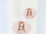 Borea Πετσέτες Σετ 2ΤΜΧ Little Queen Εκρού 70 x 120 / 30 x 50 cm Εκρού