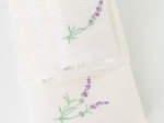 Borea Πετσέτες Σετ 3ΤΜΧ Lavender 70 x 140 / 50 x 90 / 30 x 50 cm Εκρού