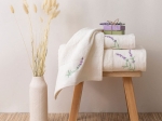 Borea Πετσέτες Σετ 3ΤΜΧ Lavender 70 x 140 / 50 x 90 / 30 x 50 cm Εκρού
