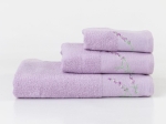 Borea Πετσέτες Σετ 3ΤΜΧ Lavender 70 x 140 / 50 x 90 / 30 x 50 cm Λευκό