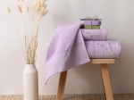 Borea Πετσέτες Σετ 3ΤΜΧ Lavender 70 x 140 / 50 x 90 / 30 x 50 cm Φυστικί