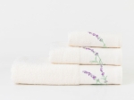 Borea Πετσέτες Σετ 2ΤΜΧ Lavender 50 x 90 / 30 x 50 cm Λευκό