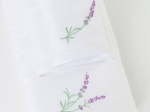 Borea Πετσέτες Σετ 2ΤΜΧ Lavender 50 x 90 / 30 x 50 cm Λευκό