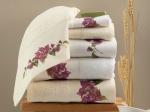 Borea Πετσέτες Σετ 3ΤΜΧ Bougainvillea 70 x 140 / 50 x 90 / 30 x 50 cm Εκρού