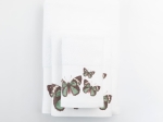 Borea Πετσέτες Σετ 3ΤΜΧ Butterfly 70 x 140 / 50 x 90 / 30 x 50 cm Λευκό