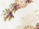 Borea Πετσέτες Σετ 3ΤΜΧ Florence 70 x 140 / 50 x 90 / 30 x 50 cm Λευκό